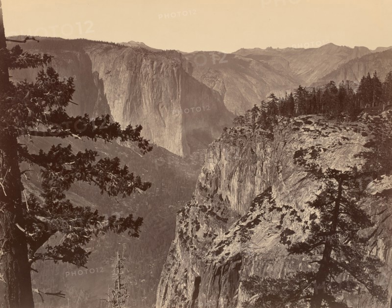First View of Yosemite Valley from the Mariposa Trail, 1865/66. Creator: Carleton Emmons Watkins.