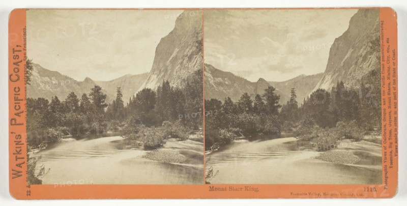 Mount Starr King, Yosemite Valley, Mariposa County, Cal., 1861/76. Creator: Carleton Emmons Watkins.