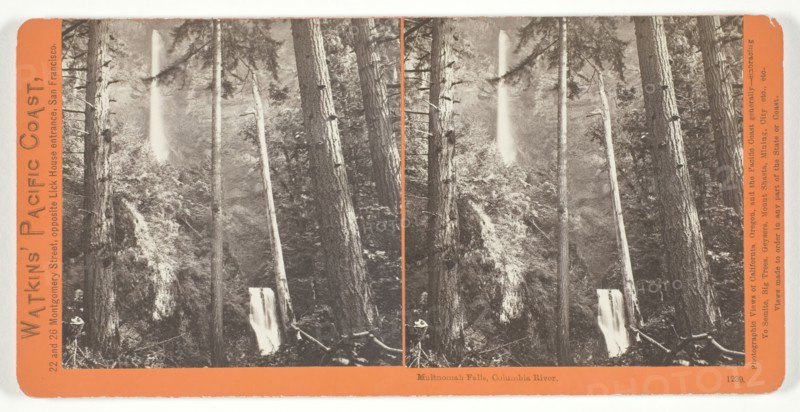 Multnomah Falls, Columbia River, 1867. Creator: Carleton Emmons Watkins.