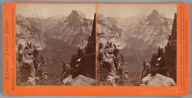 The Domes from Moran Point, Yosemite, 1861/76. Creator: Carleton Emmons Watkins.
