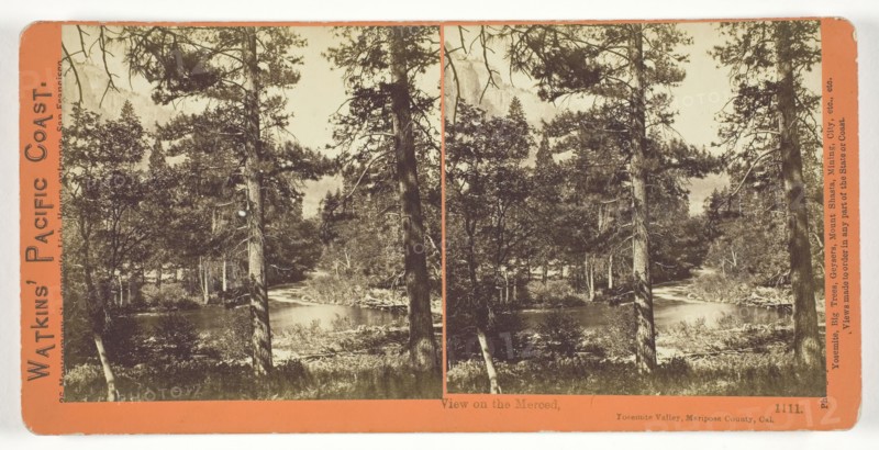 View on the Merced, Yosemite Valley, Mariposa County, Cal., 1861/76. Creator: Carleton Emmons Watkins.