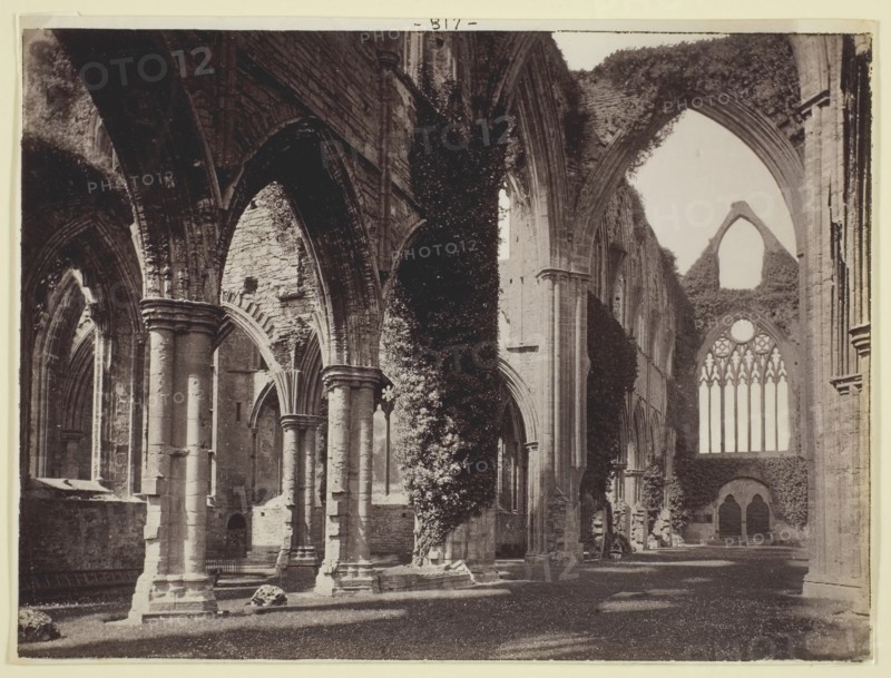 Untitled [Tintern Abbey], 1860/94. Creator: Francis Bedford.