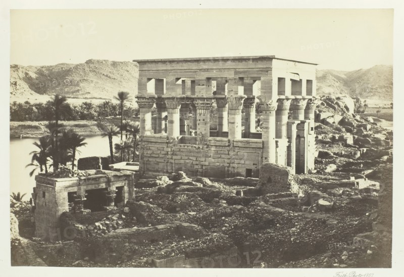 Pharoah's Bed, Philæ, from the Great Temple, 1857. Creator: Francis Frith.