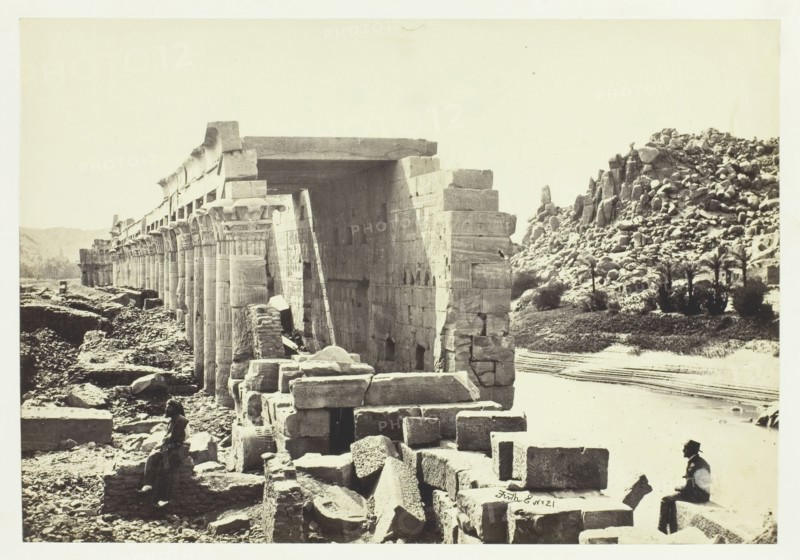 The Colonnade, Island of Philæ, 1857. Creator: Francis Frith.