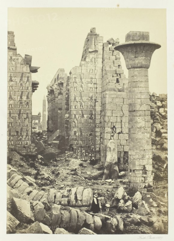 The Court of Shishak, 1857. Creator: Francis Frith.