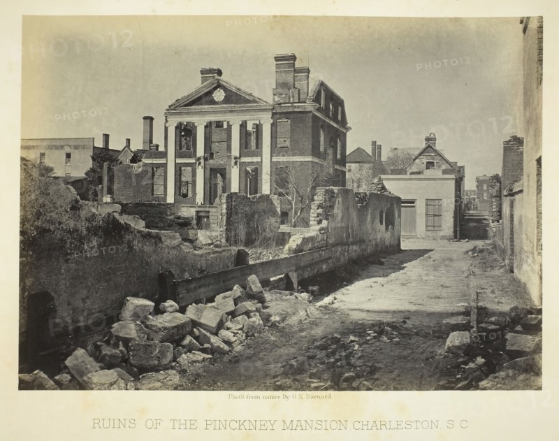 Ruins of the Pinckney Mansion, Charleston, S.C., 1865. Creator: George N. Barnard.