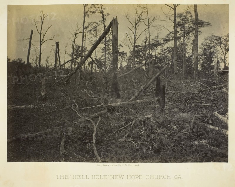 The "Hell Hole," New Hope Church, GA, 1866. Creator: George N. Barnard.