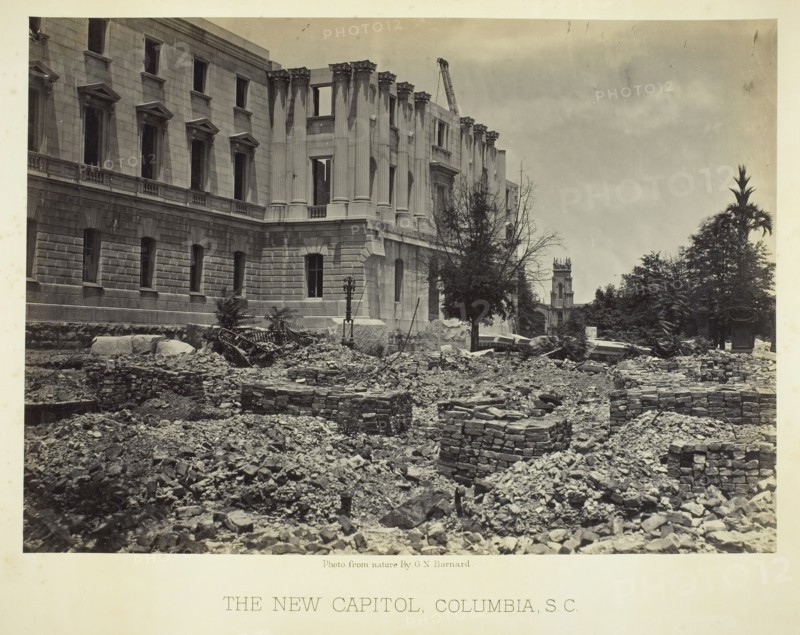 The New Capitol, Columbia, SC, 1865. Creator: George N. Barnard.