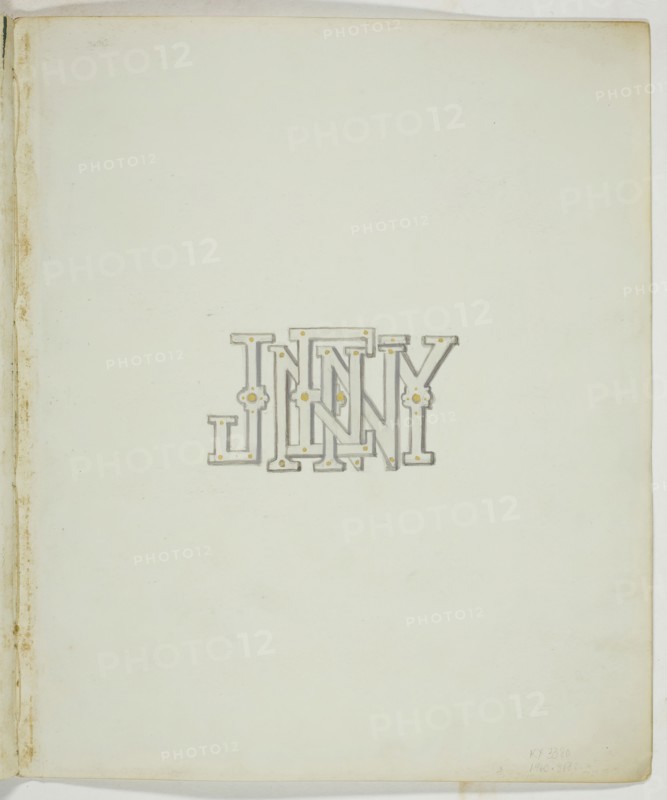 Untitled [letters forming the word 'Jenny'], 1855/68.  Creator: Georgina Cowper.