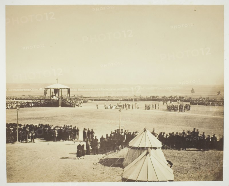 Mass, Camp de Châlons, 1857. Creator: Gustave Le Gray.