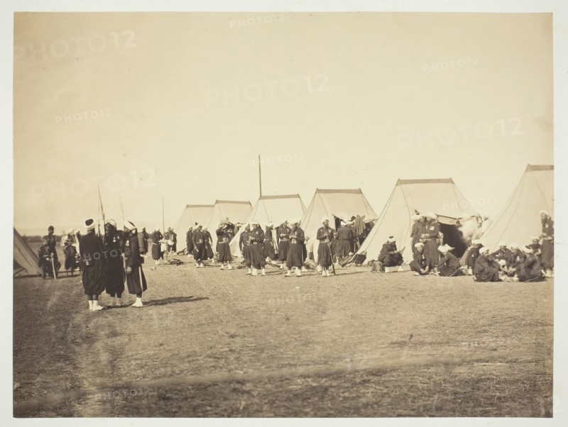 Untitled [Zouaves], 1857. Creator: Gustave Le Gray.