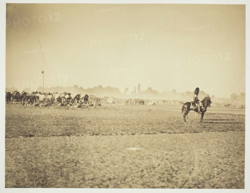 Untitled [cavalry], 1857.  Creator: Gustave Le Gray.