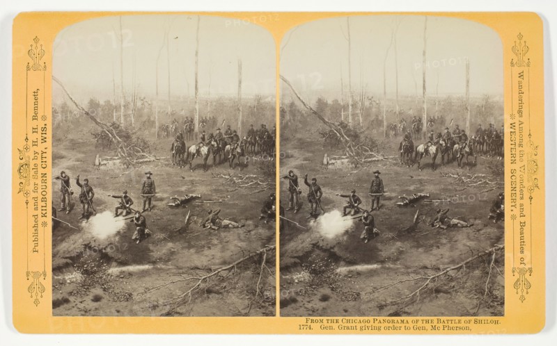 Gen. Grant giving order to Gen. McPherson, 1887. Creator: Henry Hamilton Bennett.
