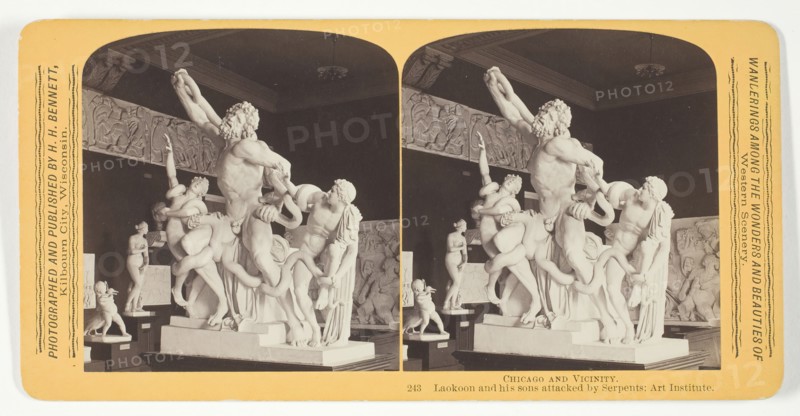 Laokoon and his sons attacked by Serpents; Art Institute, 1887/93. Creator: Henry Hamilton Bennett.