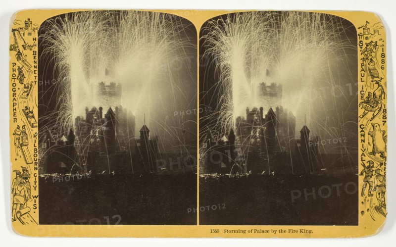 Storming of Palace by the Fire King, 1886/88. Creator: Henry Hamilton Bennett.