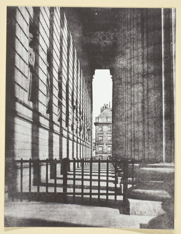 Colonnade de l'église de la Madeleine, 1842/50, printed 1965. Creator: Hippolyte Bayard.
