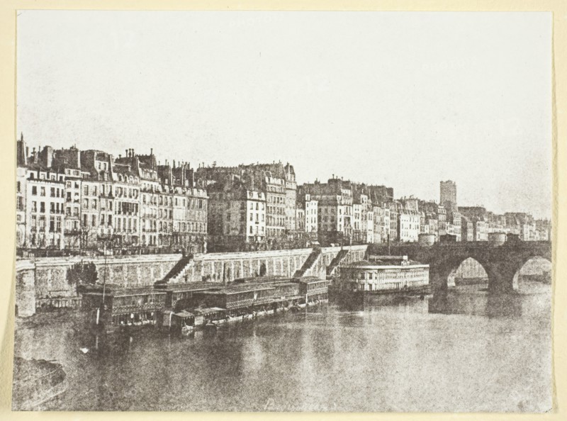 Le Pont-Neuf, les quais, les bains "A la Samaritaine" et la Tour St Jacques, 1847, printed 1965. Creator: Hippolyte Bayard.