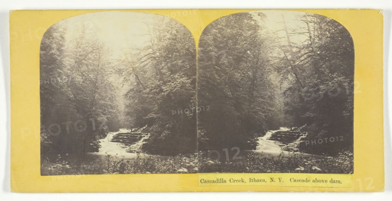 Cascadilla Creek, Ithaca, N.Y. Cascade above dam, 1860/65. Creator: J. C. Burritt.