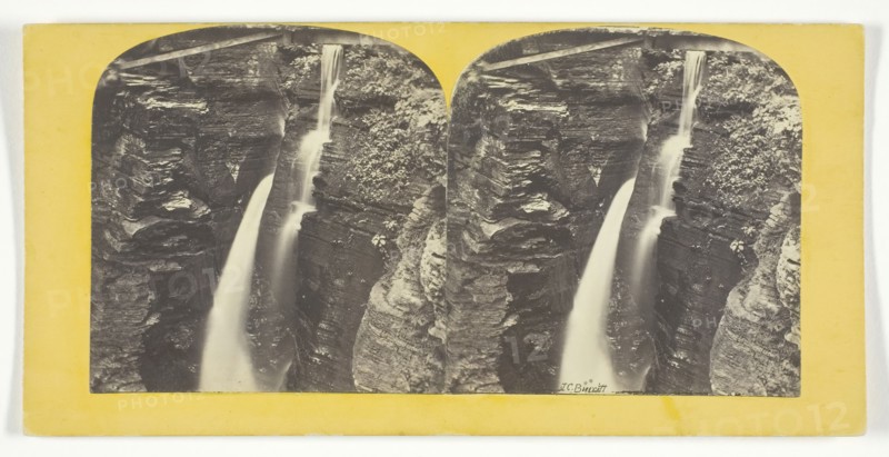 Freer Glen at Watkins Entrance Gorge View 1st Glen, 1860/65. Creator: J. C. Burritt.