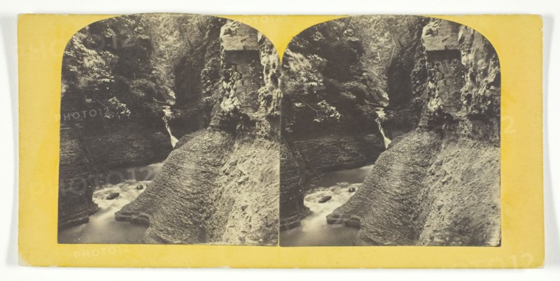 Freer Glen at Watkins View of Upper Glen, 1860/65. Creator: J. C. Burritt.