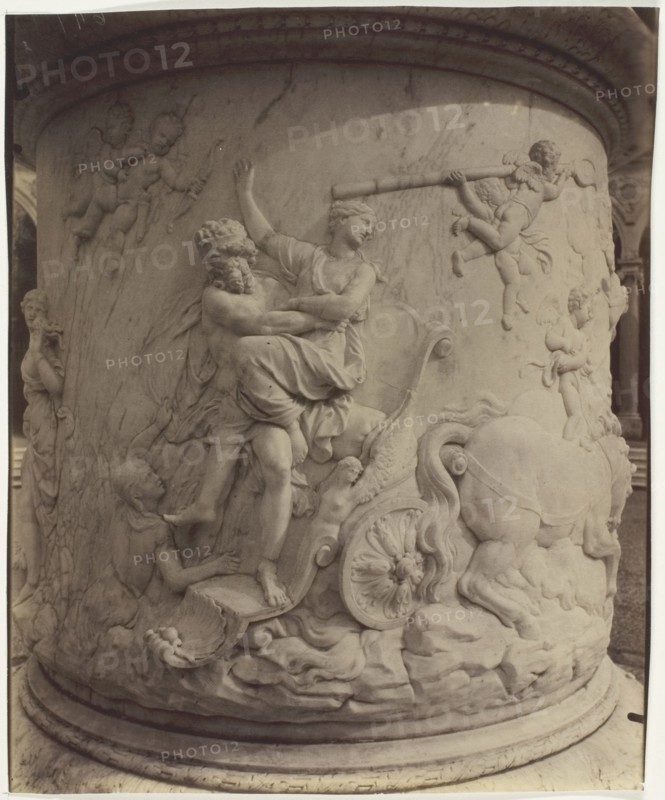 Versailles, Girardon, Enlevement de Proserpine par Pluton, 1904. Creator: Eugene Atget.