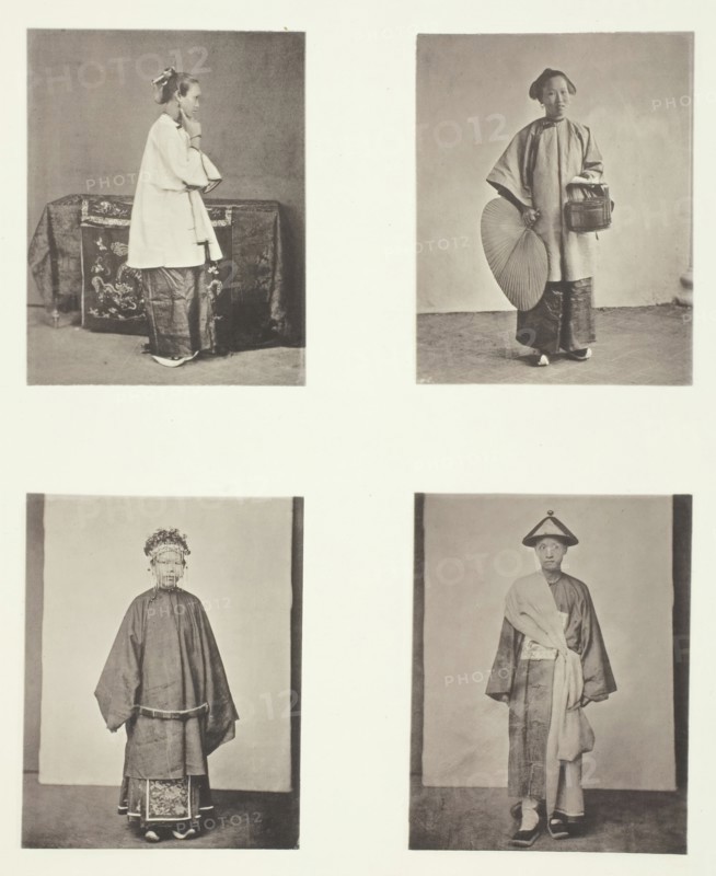 A Canton Lady; The Lady's Maid; A Bride and Bridegroom, c. 1868. Creator: John Thomson.