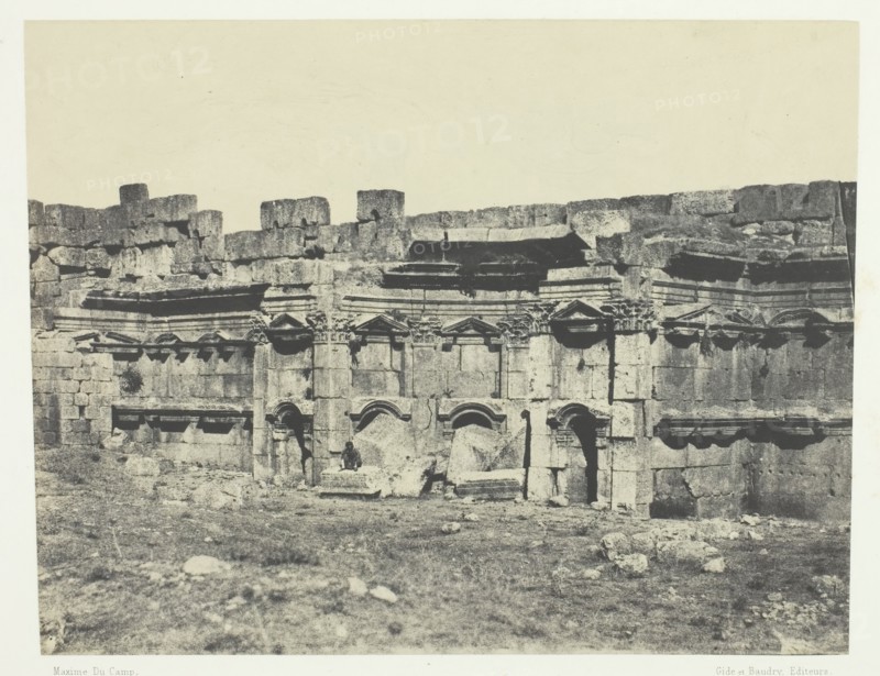 Baalbeck, Intérieur De L'Enceinte Des Temples Du Soleil Et De Jupiter; Syrie, 1849/51, printed 1852. Creator: Maxime du Camp.