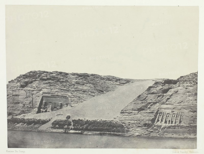 Ibsamboul, Les Deux Spéos; Nubie, 1849/51, printed 1852. Creator: Maxime du Camp.