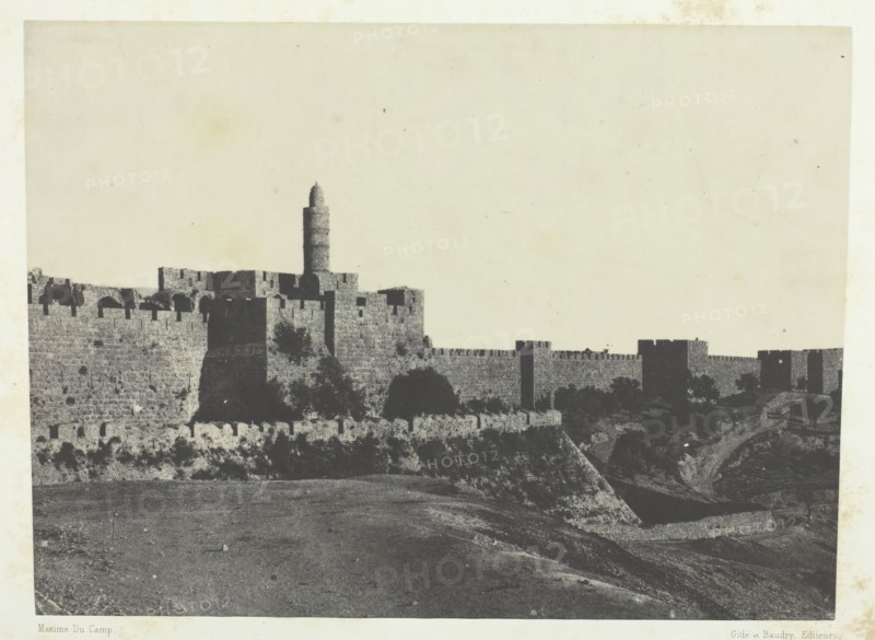 Jérusalem, Partie Occidentale Des Murailles; Palestine, 1849/51, printed 1852. Creator: Maxime du Camp.