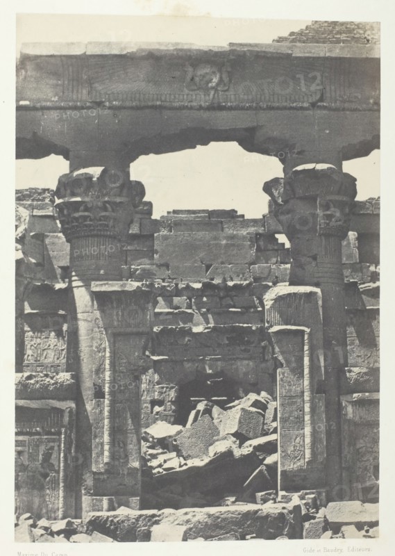 Kalabscheh, Porte du Pronaos; Nubie, 1849/51, printed 1852. Creator: Maxime du Camp.