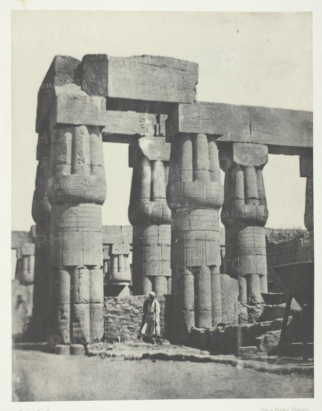 Louqsor, Groupe de Colonnes dans le Palais; Thèbes, 1849/51, printed 1852. Creator: Maxime du Camp.