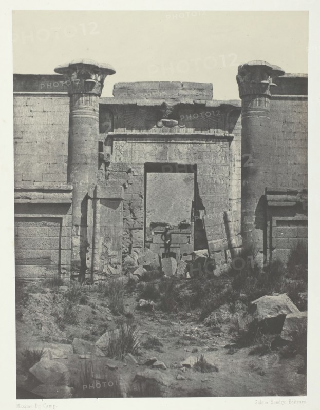 Médinet-Habou, Propylées du Thoutmoseum; Thèbes, 1849/51, printed 1852. Creator: Maxime du Camp.