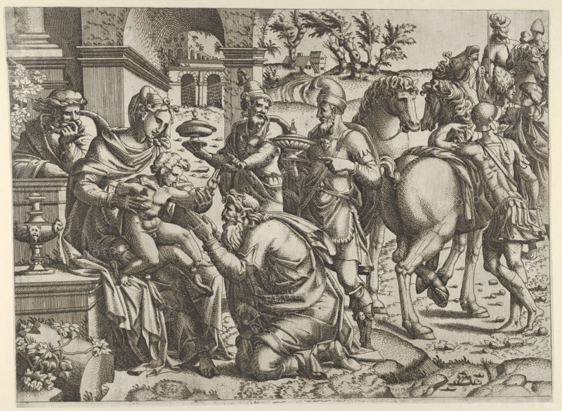 Adoration of the Magi, ca. 1545. Creator: Jean Mignon.