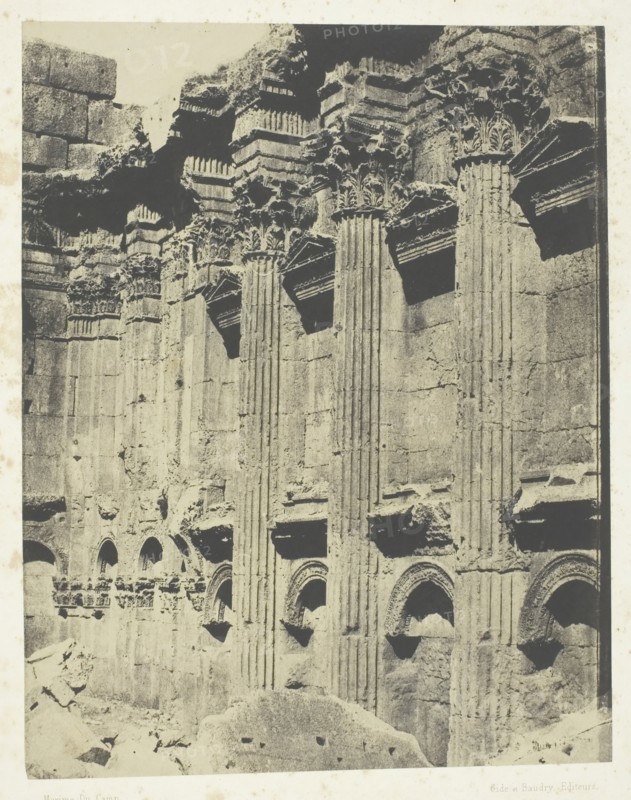 Temple De Jupiter à Baalbeck (Héliopolis, Intérieur Du Naos; Syrie, 1849/51, printed 1852. Creator: Maxime du Camp.