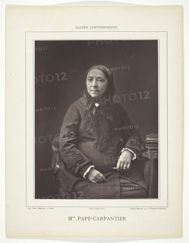 Mme. Pape-Carpantier, 1853/78. Creator: Nadar.