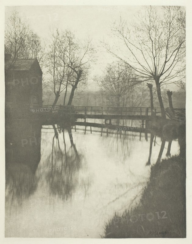 Footbridge Near Chingford, 1880s. Creator: Peter Henry Emerson.