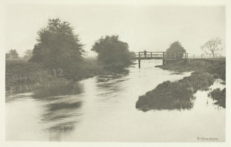 Footbridge Near Tottenham, 1880s. Creator: Peter Henry Emerson.