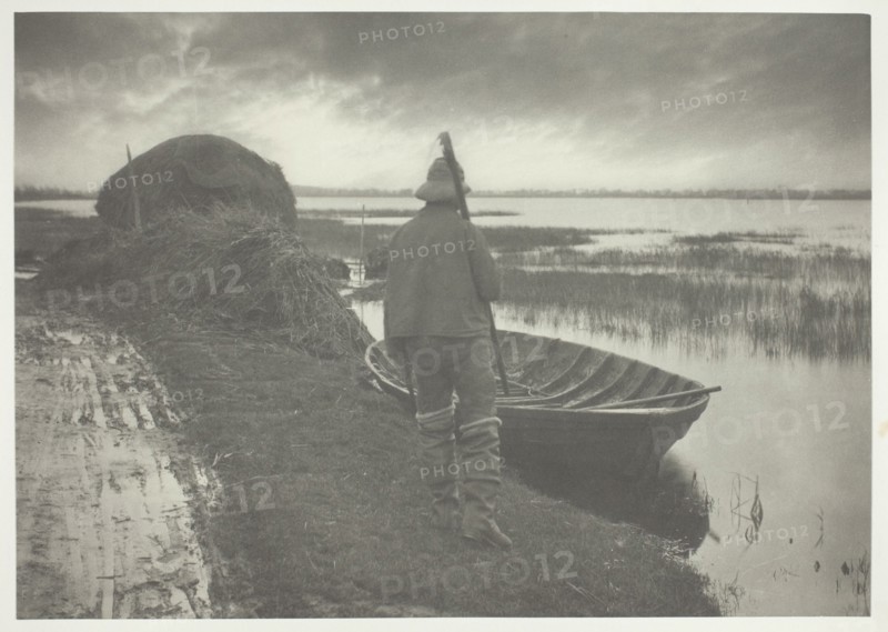 Marshman Going to Cut Schoof-Stuff, 1886. Creator: Peter Henry Emerson.