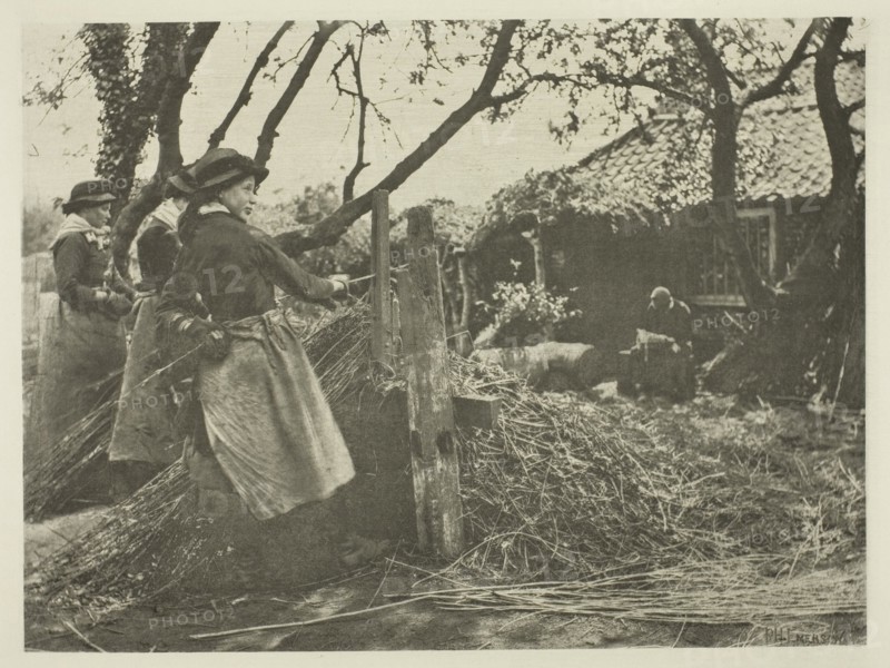 Osier-Peeling (Norfolk), c. 1883/87, printed 1888. Creator: Peter Henry Emerson.