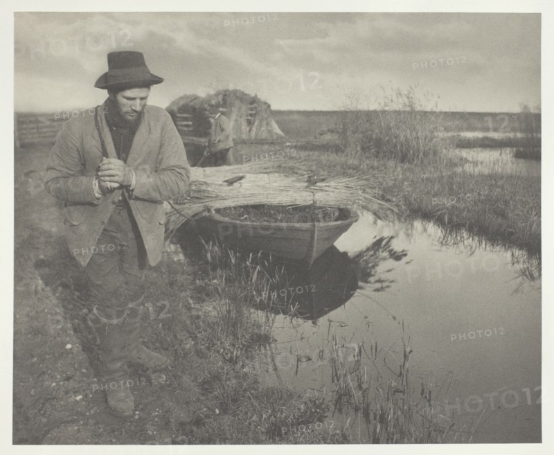 Towing the Reed, 1886. Creator: Peter Henry Emerson.