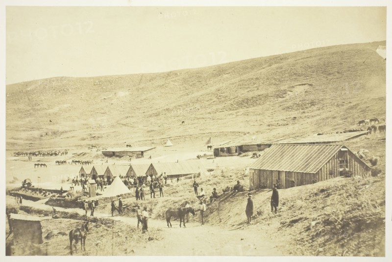 Camp of the 4th Light Dragoons, 1855. Creator: Roger Fenton.