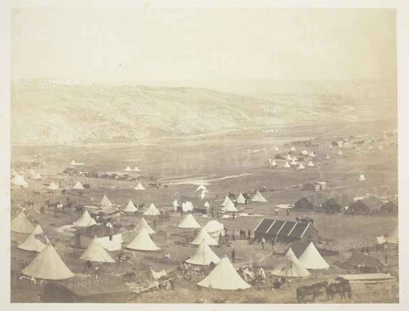 Cavalry Camp, looking towards Kadikoi, 1855. Creator: Roger Fenton.