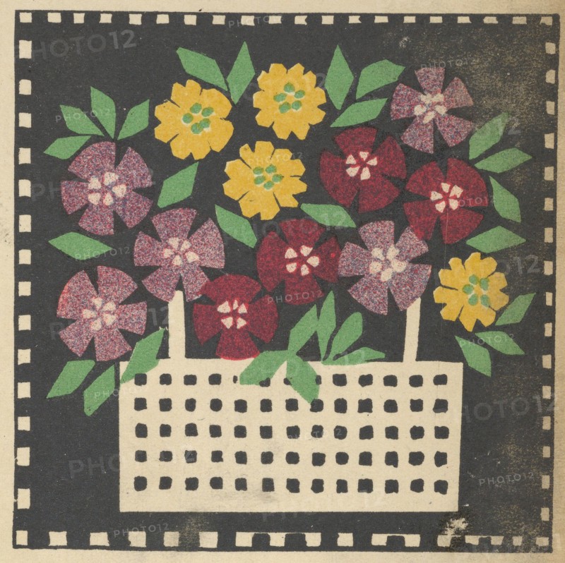 Basket of Flowers, 1907. Creator: Leopoldine Kolbe.