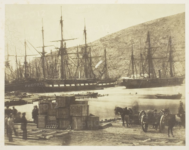 Head of Harbour, Balaklava, 1855. Creator: Roger Fenton.