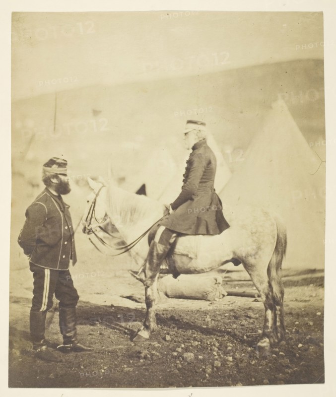 Sir Jas. York Scarlett (1799-1880), General, led Charge of Heavy Brigade, Balaclava (left)...Crimea, Creator: Roger Fenton.
