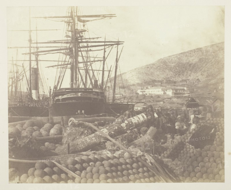 The Ordnance Wharf, Balaklava, 1855. Creator: Roger Fenton.