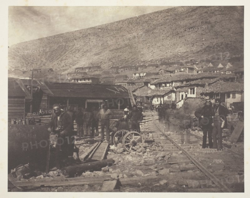 The Railway Yard, Balaklava, 1855. Creator: Roger Fenton.