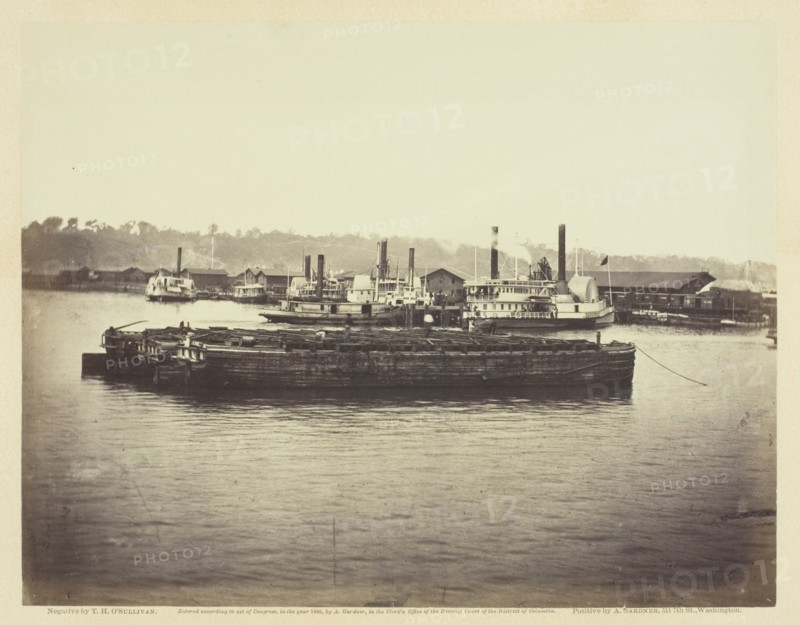 Evacuation of Aquia Creek, June 1863. Creator: Alexander Gardner.