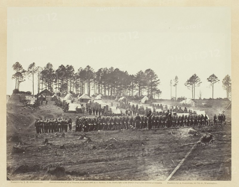 Guard Mount, Head-Quarters Army of the Potomac, February 1864. Creator: Alexander Gardner.
