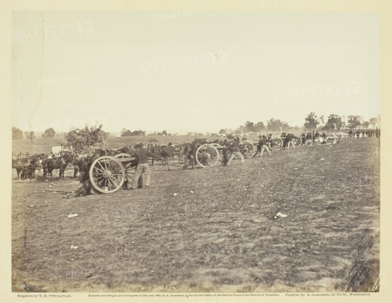 Incidents of the War: Battery D, 5th U.S. Artillery in Action, 1863. Creator: Alexander Gardner.